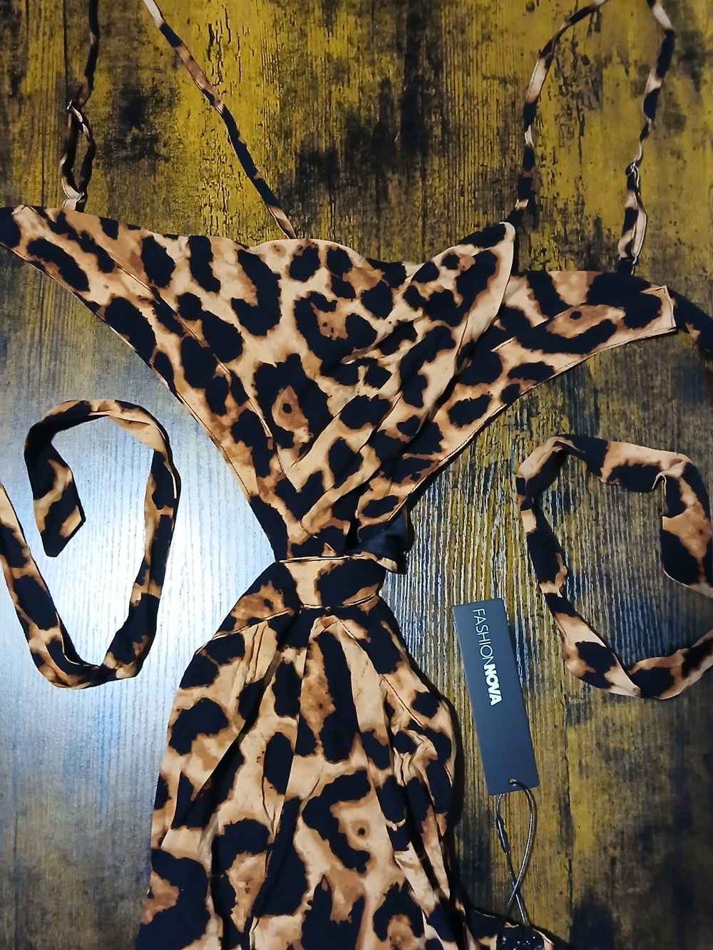 Fashion Nova Leopard Print Maxi Dress - Brown & Black